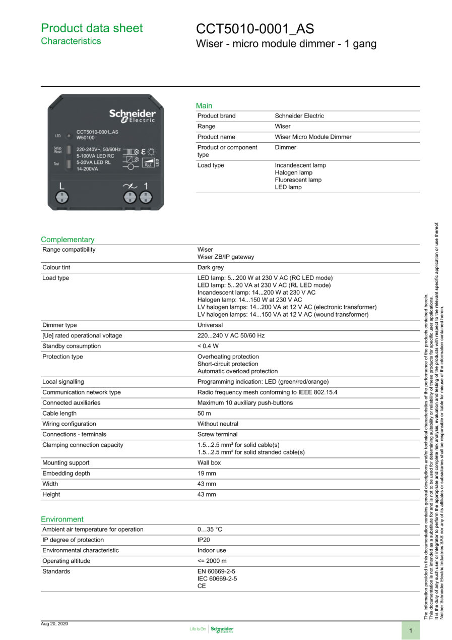 Micro Module Dimmer | Eubiq
